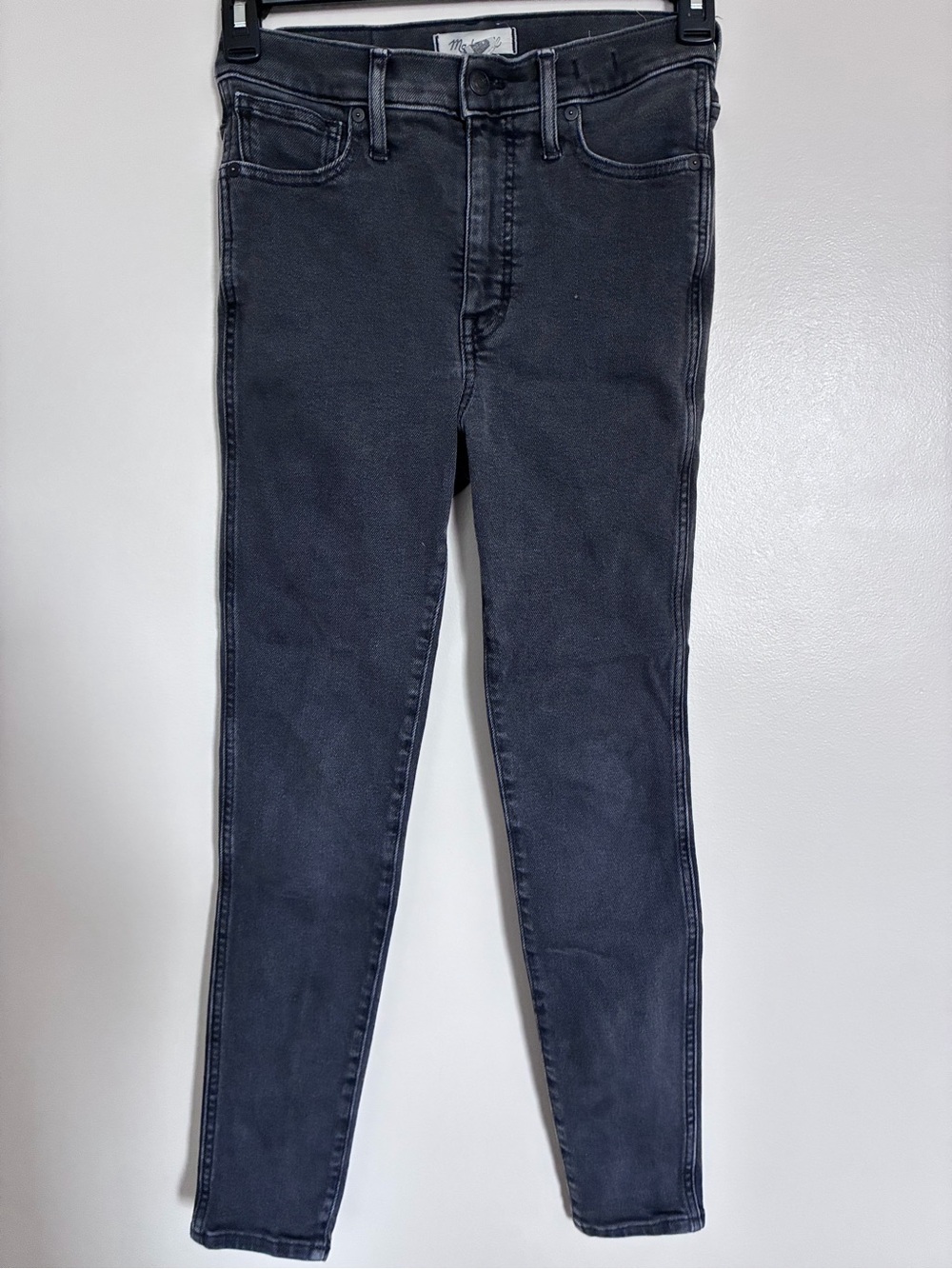 Madewell Womenโs 10โ High-Rise Black Skinny Jeans, Size 28